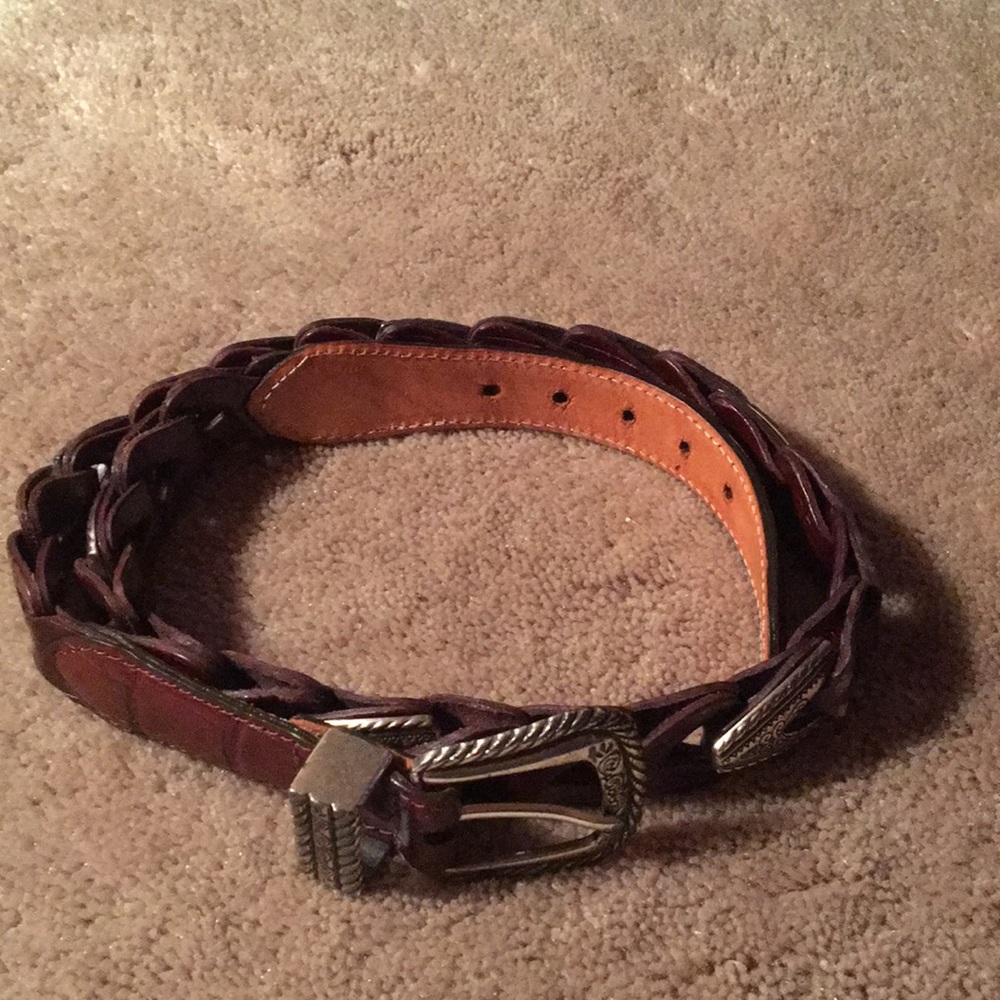 Brighton brown braided belt
